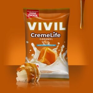 Bomboane cremoase cu aroma de caramel Vivil Creme Life