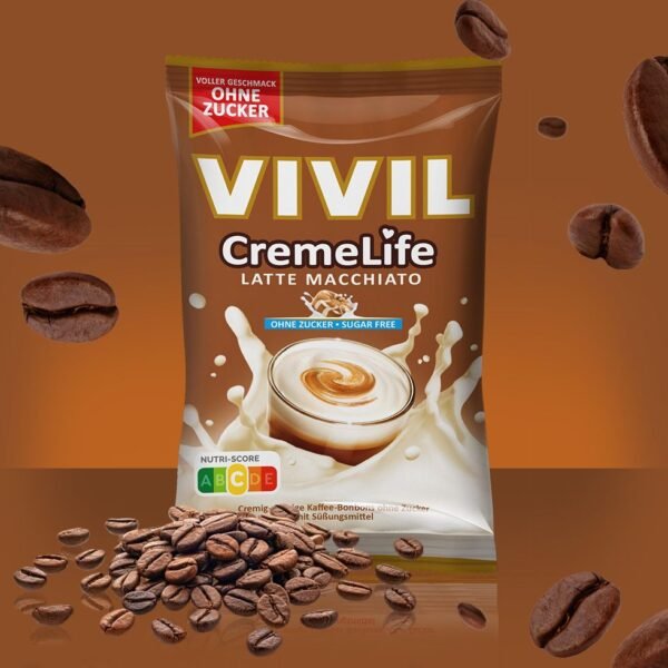 Bomboane cremoase cu aroma de latte macchiato Vivil Creme Life